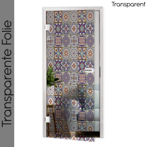 Glastür Folie Moroccan Design Maßanfertigung