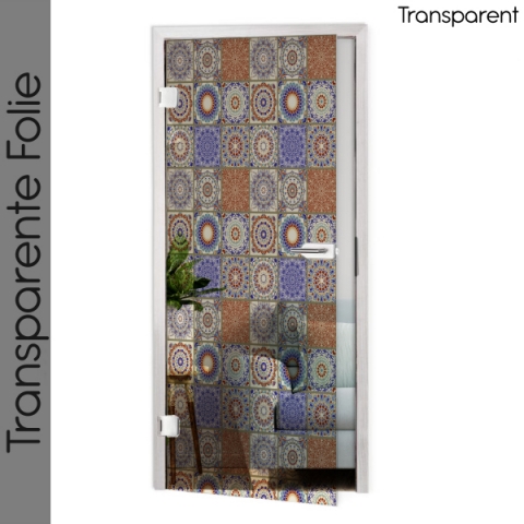 Glastür Folie Oriental Tiles Maßanfertigung