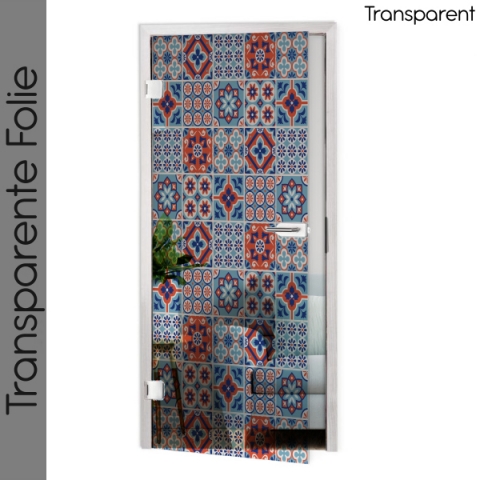 Glastür Folie Mexican Tiles Maßanfertigung