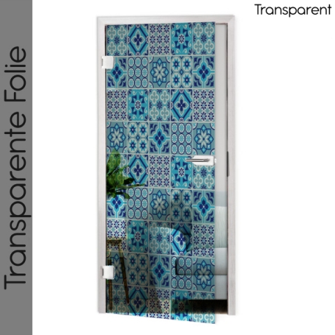 Glastür Folie Spanish Tiles Maßanfertigung