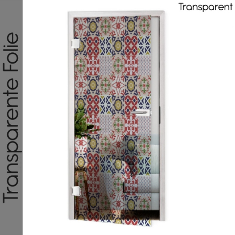 Glastür Folie Moroccan Tiles Maßanfertigung