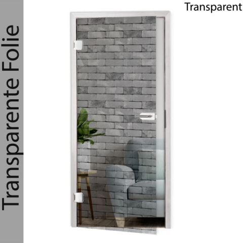 Glastür Folie Steinmauer Loft Design Maßanfertigung