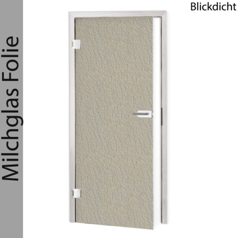 Glastür Folie Beige Steinbeton nach Maß