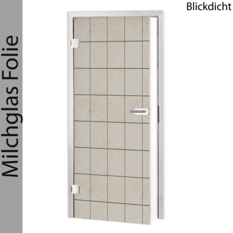 Glastür Folie Betonplatten Beige nach Maß