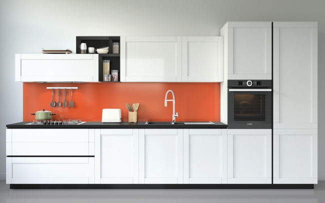Küchenrückwand OrangeRed1 (255 69 0) #FF4500