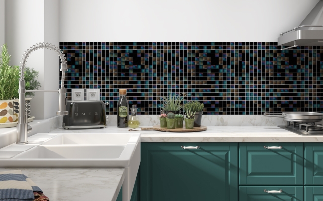 Küchenrückwand Black Mosaik