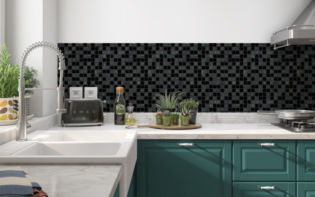 Küchenrückwand Dark Mosaic