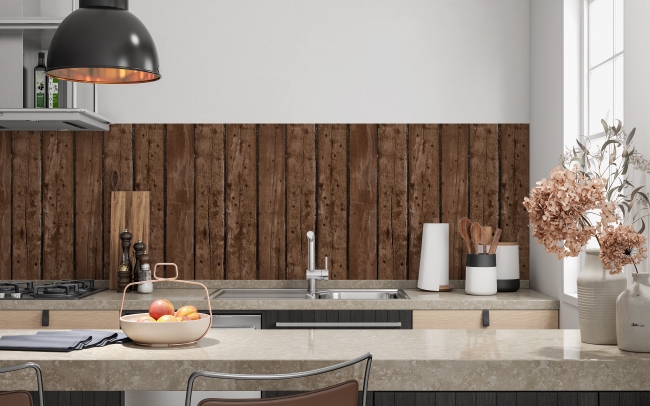 Küchenrückwand Veraltete Holzplatte