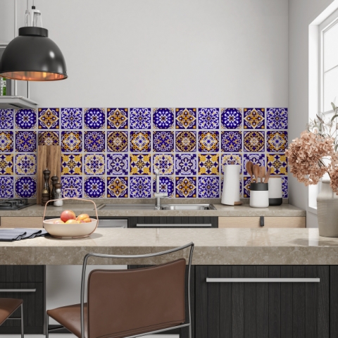 Küchenrückwand Indian Tiles