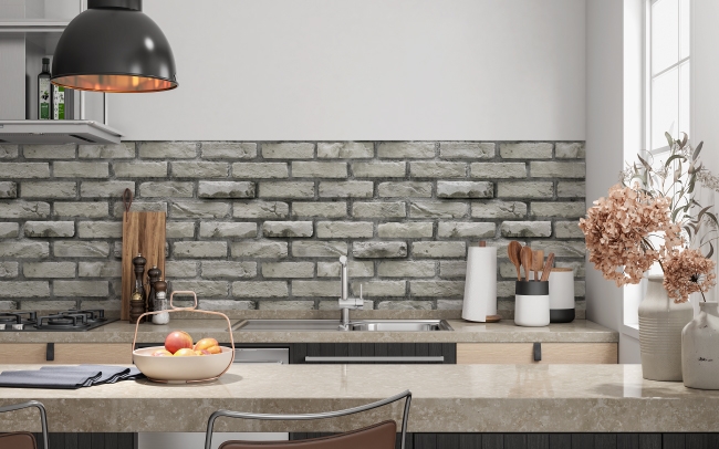 Küchenrückwand Steinmauer