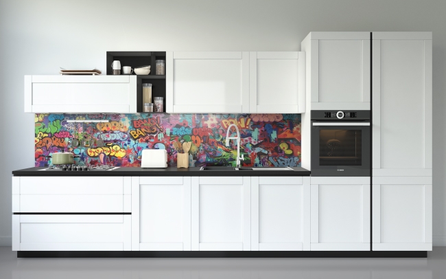 Küchenrückwand Graffiti Bang