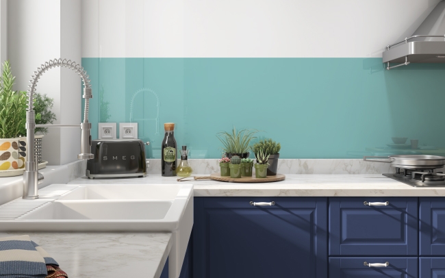 Küchenrückwand PaleTurquoise3 (150 205 205) #96CDCD