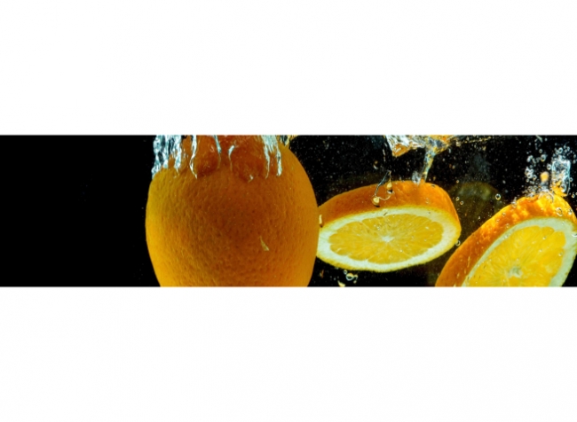 Küchenrückwand Orangen Splash