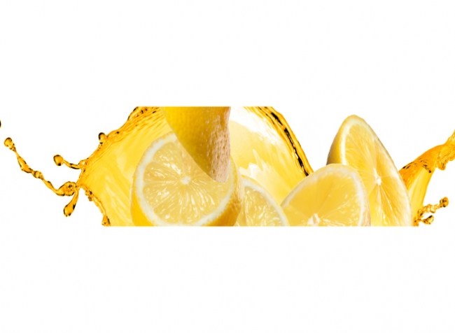 Küchenrückwand Zitronen Splash