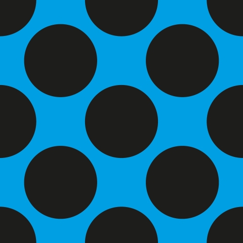 Küchenrückwand Blau Schwarze Polka Dots