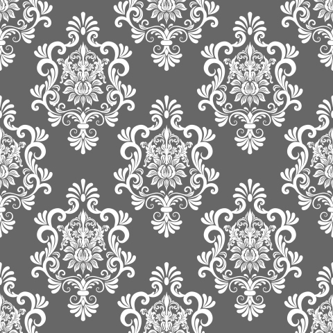 Küchenrückwand Navy Damask Floral