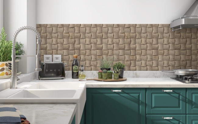 Küchenrückwand Quadrat Marmorsteine