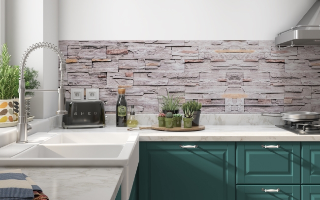 Küchenrückwand 3D Steinwand
