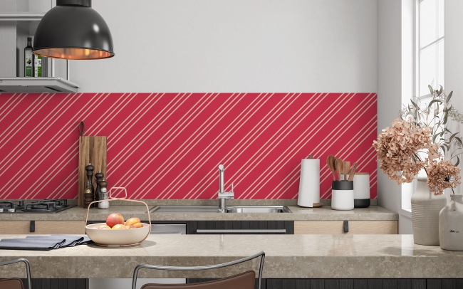 Küchenrückwand Diagonale Linien Muster
