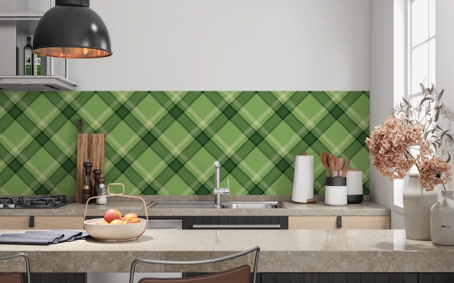 Küchenrückwand Green Tartan