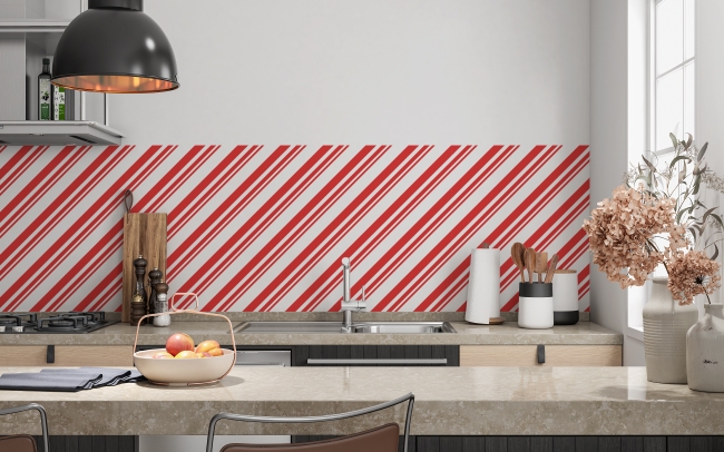 Küchenrückwand Rot Linien Streife