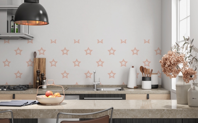 Küchenrückwand Pink Star