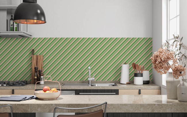 Küchenrückwand Grüne Linien