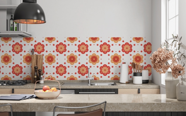 Küchenrückwand Sternblumen Motiv