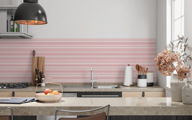 Küchenrückwand Rosa Horizontale Linien