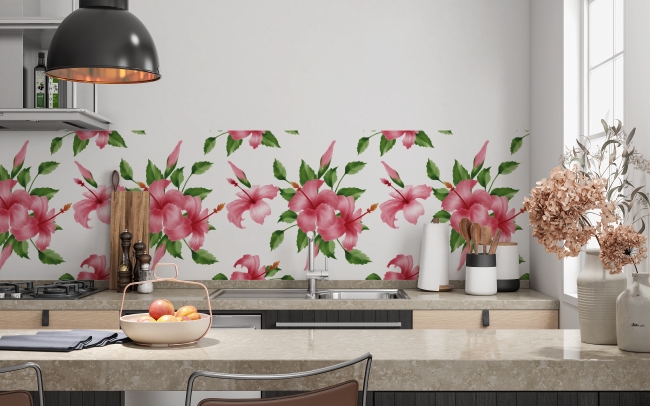 Küchenrückwand Tropische Hibiskus Blume