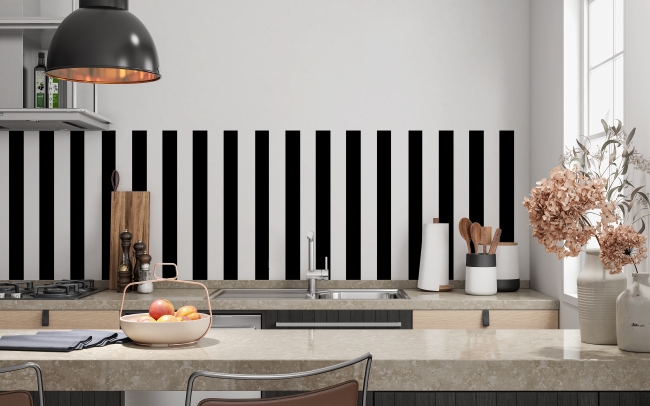 Küchenrückwand Schwarz Weiß Balken