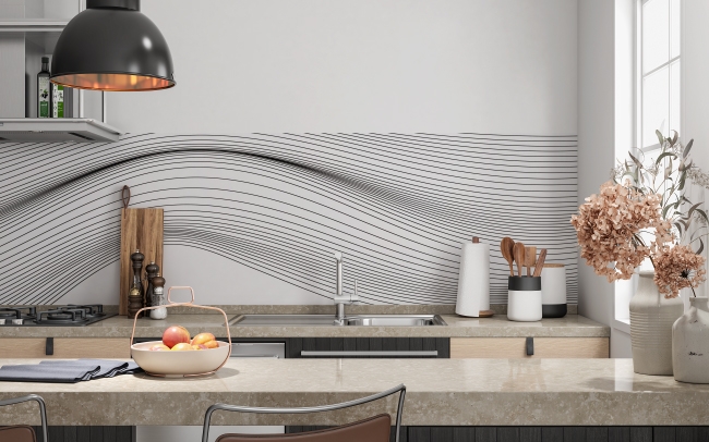 Küchenrückwand Wellen Design
