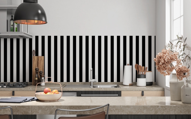 Küchenrückwand Black White