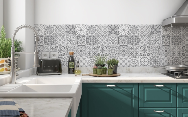 Küchenrückwand Grau Kacheln Design