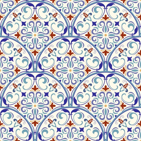 Küchenrückwand Andalusische Muster