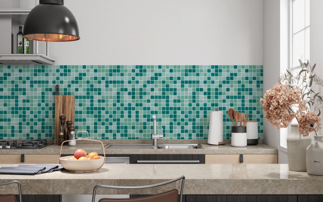 Spritzschutz Küche Mintgrün Mosaik