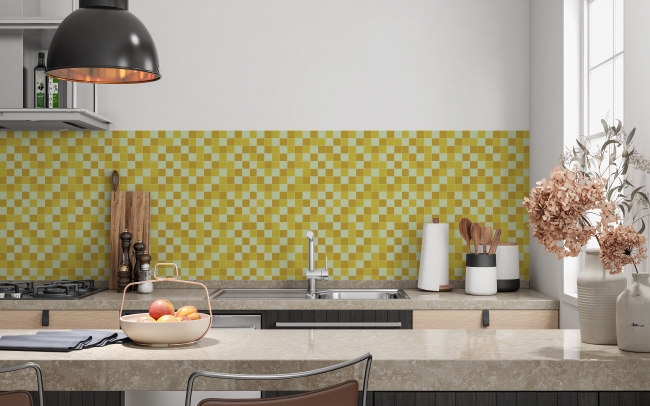 Spritzschutz Küche Gelbe Mosaiksteine