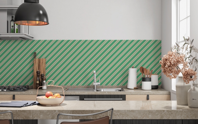 Spritzschutz Küche Grüne Linien Muster