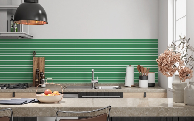 Spritzschutz Küche Grüne Streifen Motiv