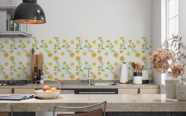 Spritzschutz Küche Sonnenblumen