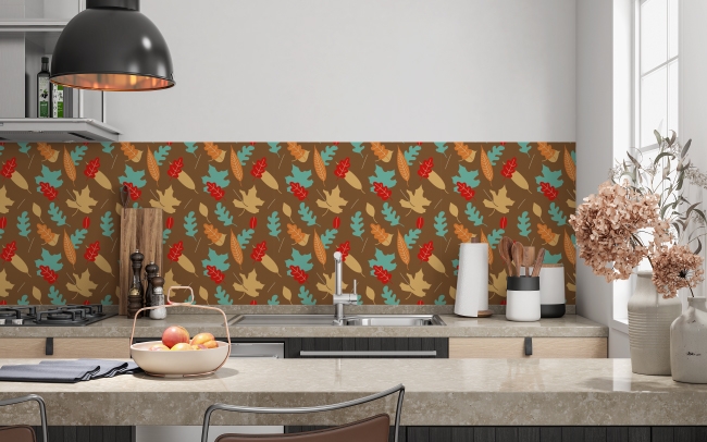 Spritzschutz Küche Autumn Pattern