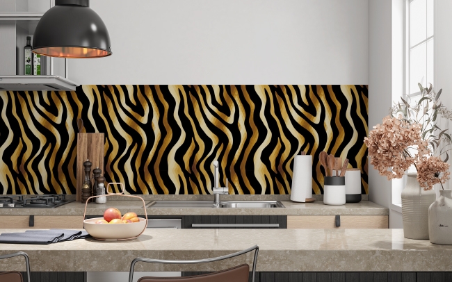 Spritzschutz Küche Golden Zebra