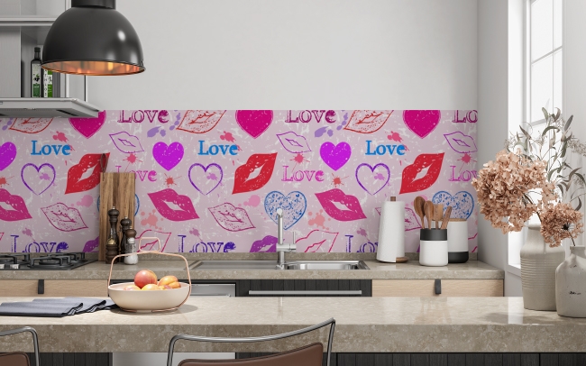 Spritzschutz Küche Love Kiss