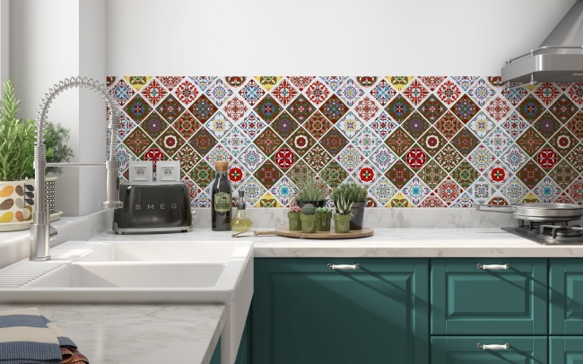 Spritzschutz Küche Fliesen Mosaik Marrakesch