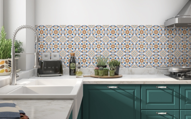 Spritzschutz Küche Osmanische Mosaikmuster
