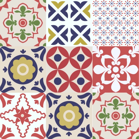 Spritzschutz Moroccan Tiles
