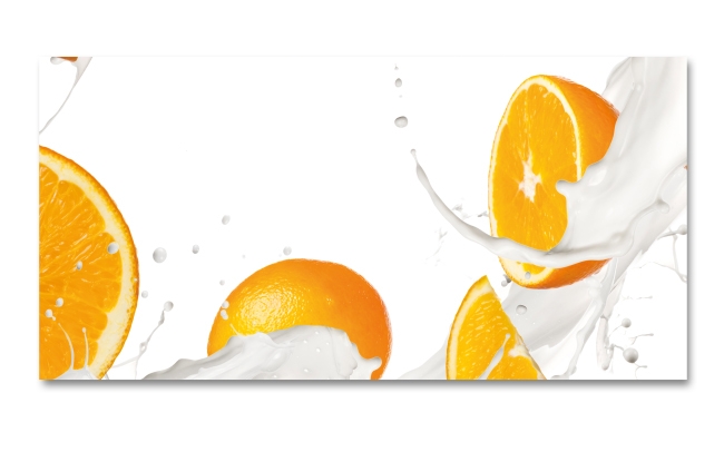 Spritzschutz Küche Orangen Splash