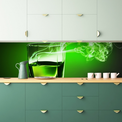 Spritzschutz Küche Hot Drink Green