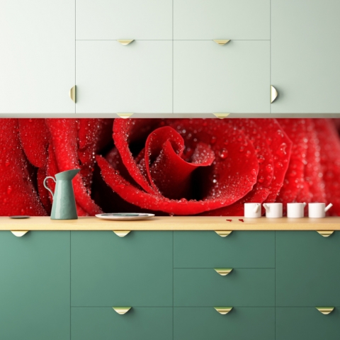 Spritzschutz Küche Rote Rose