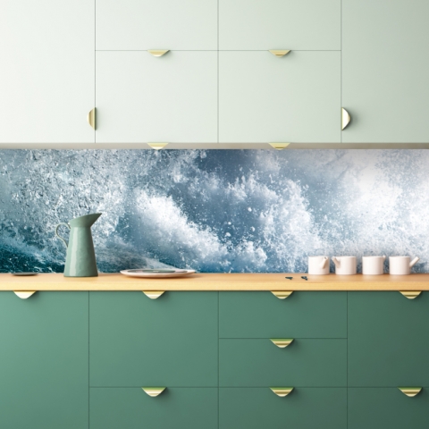 Spritzschutz Küche Wellen im Ozean